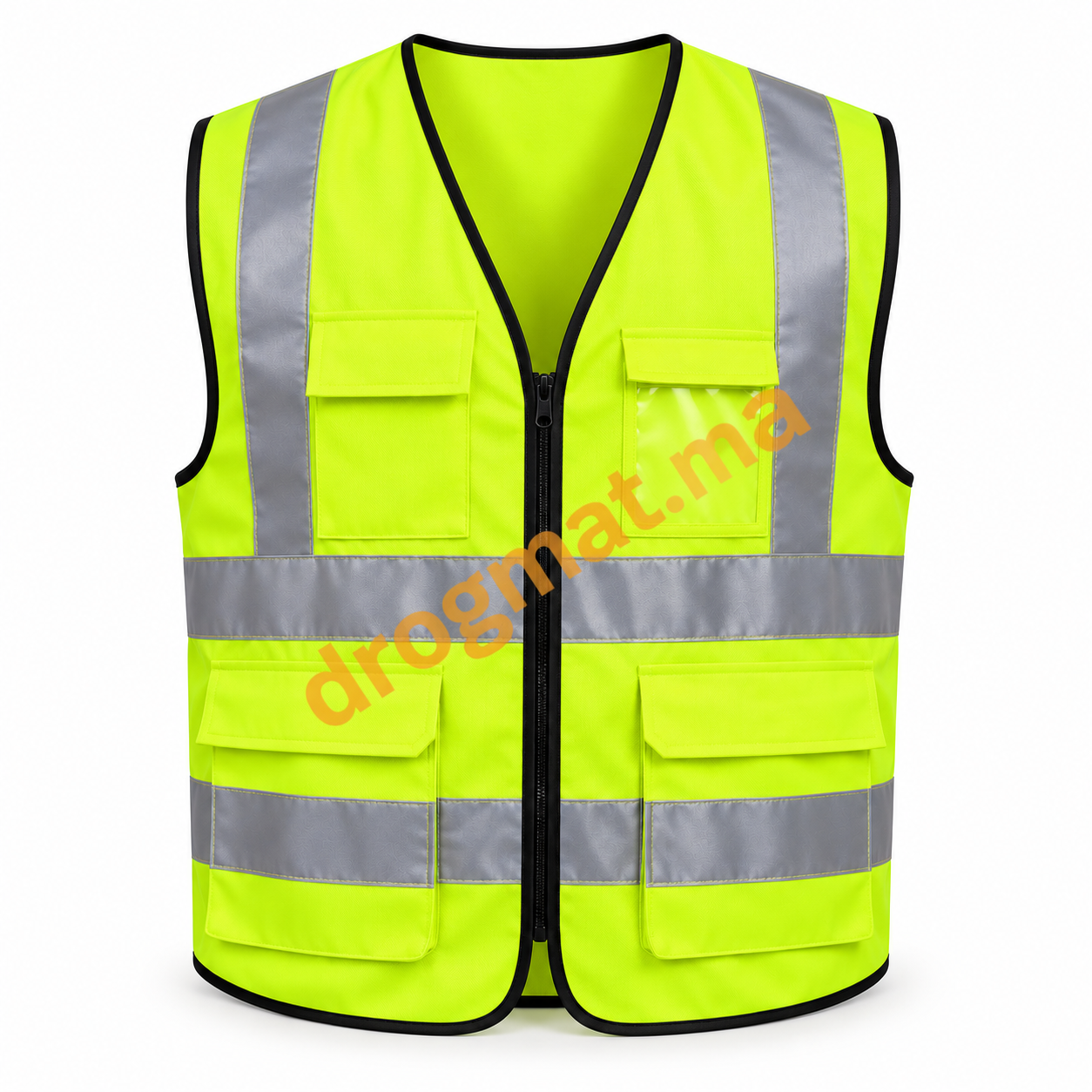 Gilet de sécurité vert fluorescent